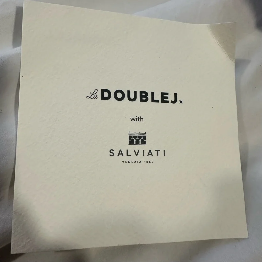 NEW in BOX LA DOUBLEJ Misty Rainbow Mix in Murano‎ Glass Baby Egg Vase reg $195 - Picture 7 of 12